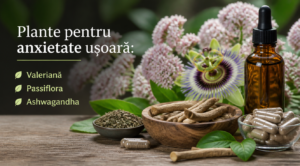 Plante pentru anxietate ușoară: valeriană, passiflora, ashwagandha